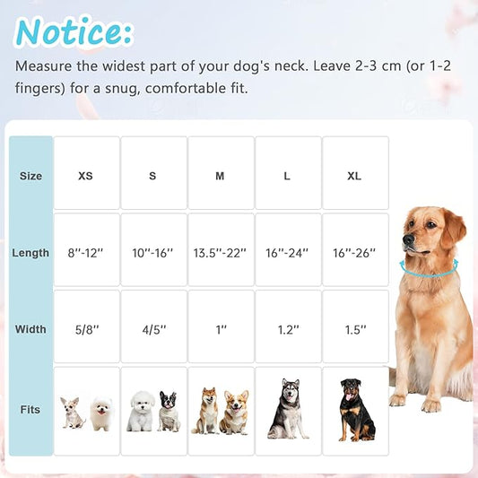 Cotton Collar for Dog，Soft Adjustable Dog Collars for Small Dogs, Cute Dog Collar with Blue & White Plaid for Small Medium Large Dogs, Perfect for Girl or Boy Dog Collars-S