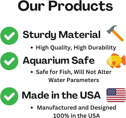 Aquarium Underground Tunnel Cave Natural Curve | Viewing Fish & Shrimp Under Gravel Tunnel | Fish Tank Decor Decoration Hideout Perfect for Corydora Catfish, Kuhli Loach, Clown Loach, Pleco (White)