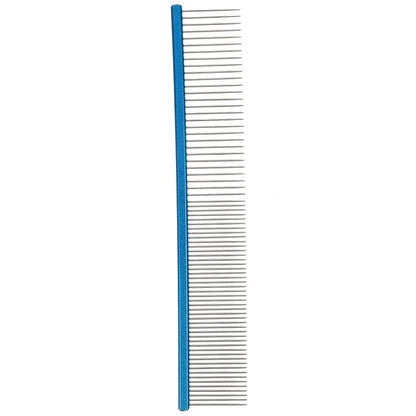 POPETPOP Daily Use Compact Pet Comb Ergonomic Design for Easy Grooming Wear-resistant Aluminum Smooth Edges for Comfortable Use for Dogs and Cats