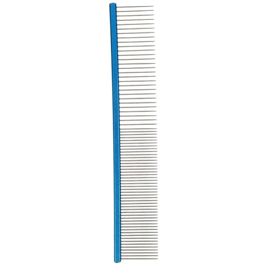 POPETPOP Daily Use Compact Pet Comb Ergonomic Design for Easy Grooming Wear-resistant Aluminum Smooth Edges for Comfortable Use for Dogs and Cats