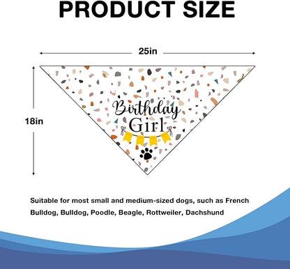 Dog Birthday Bandana Party Supplies Photo Prop Puppy Happy Birthday Dog Pet Scarf Accessories for Dog Lovers
