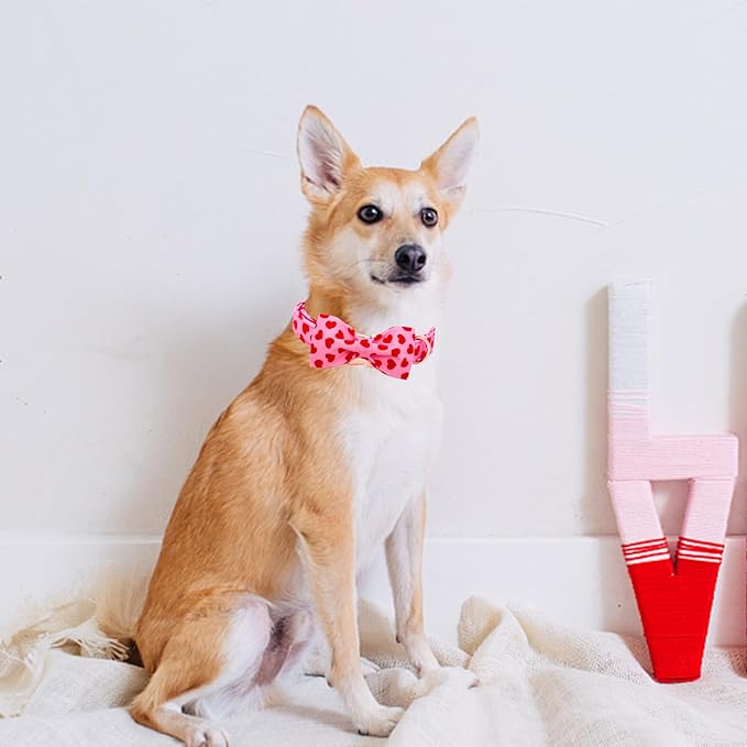 Lionheart Glory Valentine's Day Dog Collar with Bowtie for X-Small Dogs