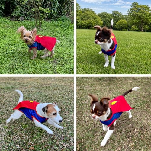Mighty Supa Man Pet Halloween Costume with Cape - Medium Breed Dog Funny Clothes Outfit Apparel (X-Large) - Image 5