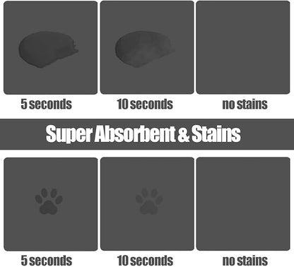 Large Pet Feeding Mat, Absorbent Quick Dry Dog Mat for Food and Water Bowl, Non Skid Cat Bowl Mat, No Stains for Pet Water Dispenser Pet Supplies for Messy Drinkers