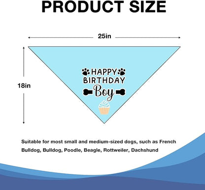 Dog Birthday Bandana Boy Happy Birthday Gifts for Dogs Photo Prop Party Supplies Puppy Pet Scarf Accessories for Dog Lovers