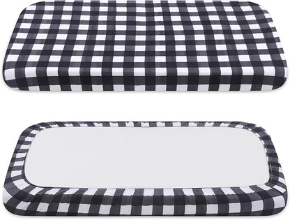 Replacement Dog Bed Covers Elastic Edged Washable Pet Bed Protector with Black Lattice Pattern Design for Medium & Large Pet Beds, Cover Only (Black Lattice, 52.0" L x 28.0" W x 5.0" Th)