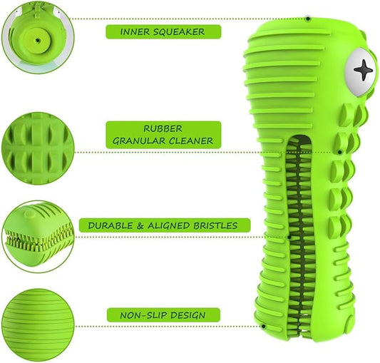 Dog Toys for Aggressive Chewers Large Medium Breed, Indestructible Dog Toothbrush Chew Toys, Squeaky Interactive Tough Extremely Durable, Dogs Toys to Keep Them Busy