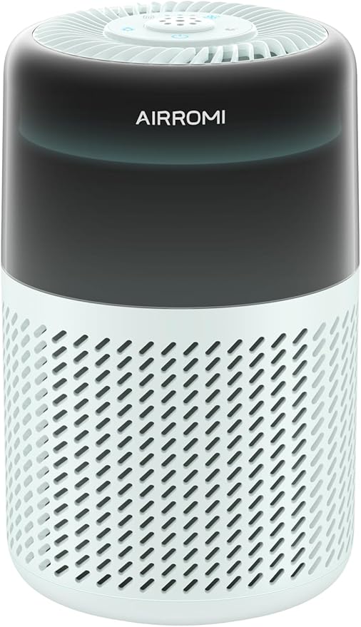 AIRROMI HEPA Air Purifier for Bedroom&Home,Pet Air Purifier for Home Pets,Removes Pet Odor,Cat Litter Smell,Dust,Smoke&Allergies,Quiet Room Air Purifier with Scents,360°Air Cleaner,A2005 Turquoise