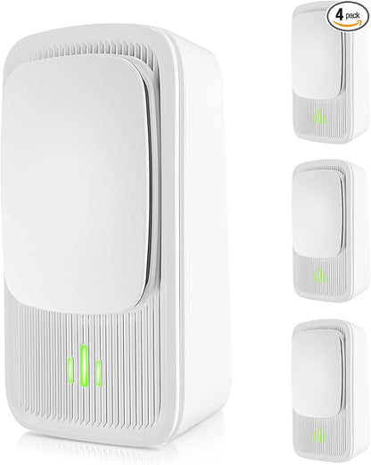 Plug In Negative Ion Air Purifier – 4 Pack Quiet Three-speed Adjustment Air Ionizers, Mini Air Fresheners for Home, Bedroom, Office, Kitchen, Portable Odor Eliminator for Smoke, Dust, Pet Smell