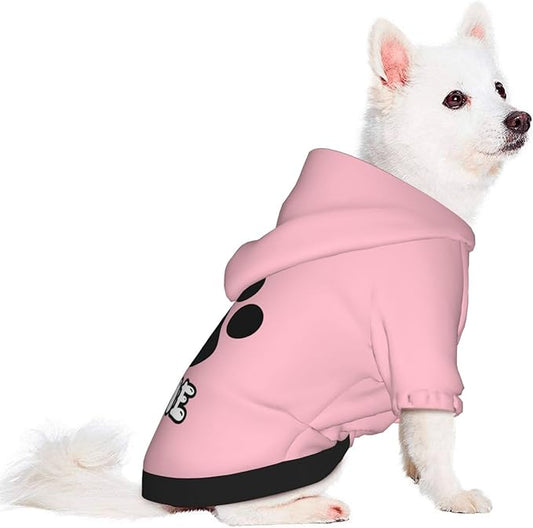 Custom Dog Hoodie Soft & Warm Design Your Own Personalized Photo Text Logo Name Dog Clothes for Puppy Sweatshirt Hooded for Small Medium Large Dogs Girl/Boy Cats Pink
