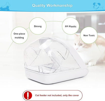 Pet Feeder Rear Cover for Pet Feeder & Connect, YOIHABV Cat Feeder Cover, Help Ensure Persistent Pets Can't Access/Steal Food from The Rear of The Cat Feeder While Lid is Open