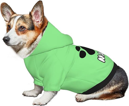 Custom Dog Hoodie Soft & Warm Design Your Own Personalized Photo Text Logo Name Dog Clothes for Puppy Sweatshirt Hooded for Small Medium Large Dogs Girl/Boy Cats LightGreen