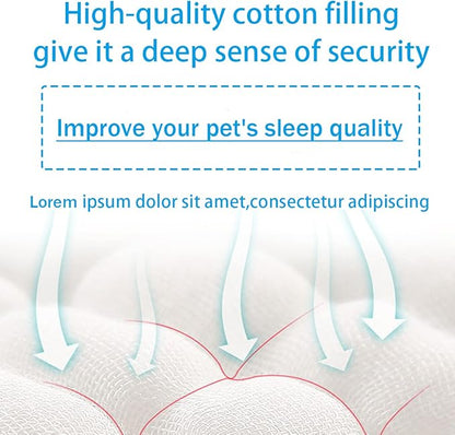 Original Calming Donut Dog and Cat Bed in Shag Fur, Dog Beds for Melium Dogs, Anti Anxiety Round Fluffy Plush Faux Fur Pet Bed 31''×31''