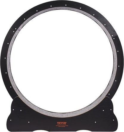 VEVOR Cat Exercise Wheel, 43.3" Large Cat Treadmill for Indoor Pets, Running Wheel with Detachable Carpet & Cats Teaser Toy for Running/Walking/Training, Suitable for Most Cats Black