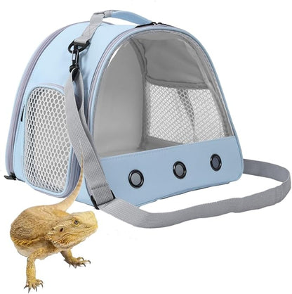 Bearded Dragon Travel Carrier,Lizards Cage, Small Animal Bag for Hedgehog Rat Parrot Bird Guinea Pig, Portable Guinea Pig Travel Carrier for 2