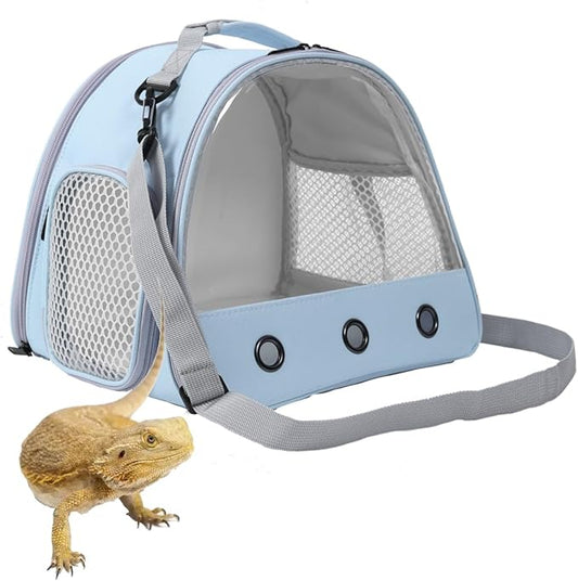 Bearded Dragon Travel Carrier,Lizards Cage, Small Animal Bag for Hedgehog Rat Parrot Bird Guinea Pig, Portable Guinea Pig Travel Carrier for 2