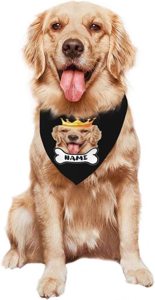 Custom Dog Bandana for Cat Dog Pet Add Your Design Personalized Neckwear Bandanas with Your Text Logo Image Customized Pet Scarf Funny Gifts Style 03