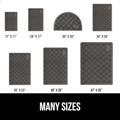 GORILLA GRIP Cat Litter Box Mat, Water Resistant, US Designed Kitty Litter Trapping Mats, Easy to Clean, Scatter Control, Less Mess and Clean Floors, Kitten Supplies for Indoor Cats, 30x20 Dark Gray