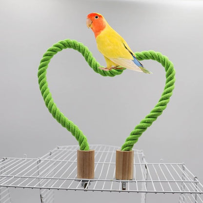 2 Pack Bird Hemp Rope Perch Swing, Bird Cage Stand Pole Accessories, Paw Grinding Standing Climbing Perch for Parrot, Parakeet, Budgies, Lovebirds (47.2 inches/120 cm)