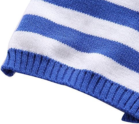 S-Lifeeling Red and White Striped Dog Sweater Holiday Halloween Christmas Pet Clothes Soft Comfortable Dog Clothes - Image 5