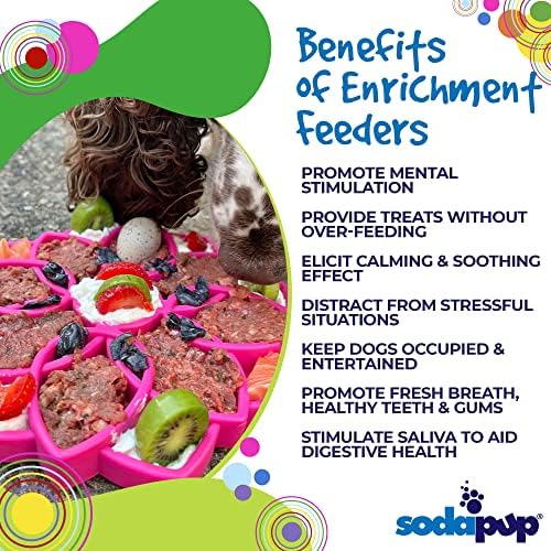 SodaPup Mandala eTray – Durable Slow Feeder Tray Made in USA from Non-Toxic, Pet-Safe, Food Safe Material for Mental Stimulation, Calming, Avoiding Overfeeding, Slow Eating, Healthy Digestion & More
