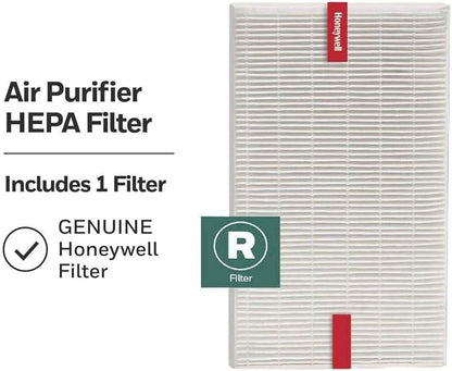 Honeywell HEPA Air Purifier Filter R, 1-Pack for HPA 100/200/300, 3000 and 5000 Series - Airborne Allergen Air Filter Replacement Targets Wildfire/Smoke, Pollen, Pet Dander, and Dust