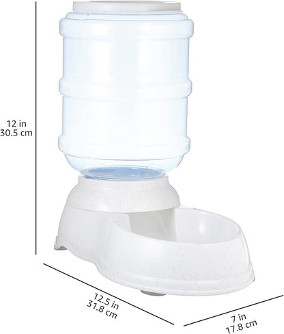 Amazon Basics Gravity Pet Food Feeder for Dogs and Cats,Small,6-Pound Capacity,Gray,(Pack of 4)