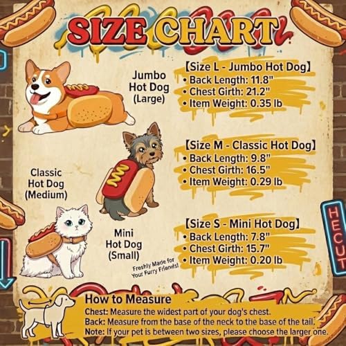Dog Hot Dog Costume - Dog Halloween Cosplay Costumes for Medium Dogs Cats Pets - Image 5