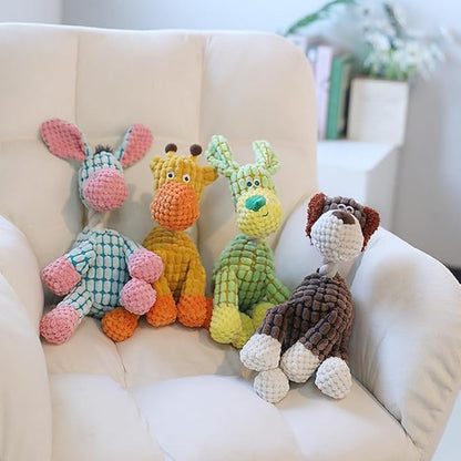 2025 New Dog Toys, Indestructible Plush Dog Toy, Dogs Toys for Aggressive Chewers, Dogs Squeaky Chew Toy for Indoor Pups Teething (Green 1pcs)