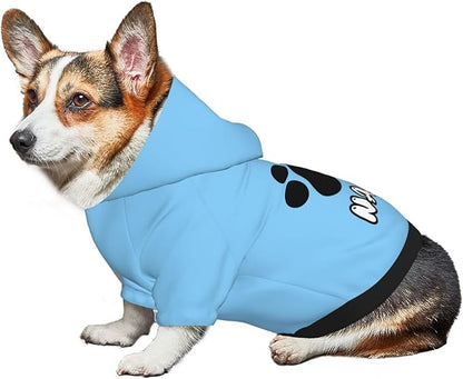 Custom Dog Hoodie Soft Add Your Own Personalized Photo Text Name Logo Dog Clothes for Puppy Sweatshirt Hooded for Small Medium Large Dogs Girl/Boy Cats lightblue