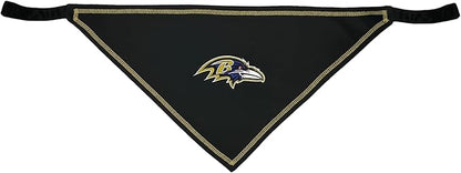 Pets First NFL Baltimore Ravens TIE Bandana, Size Small/Medium. Dog Bandana Scarf Bib for Pet Cat Dog. The Ultimate Game-Day, Party Bandana