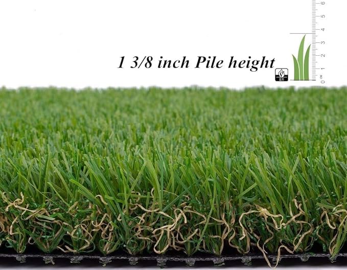 ALTRUISTIC Artificial Grass 8FTX79FT(632 Square Feet), Realistic Fake Grass Deluxe Turf Synthetic Thick Lawn Pet Turf, 1 3/8” Height, Outdoor Decor, Customized