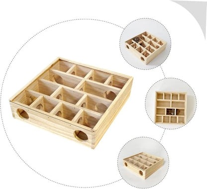 POPETPOP Wooden Hamster Maze Interactive Household for Pets Multi Design for Hamsters Chinchillas and Mice Dimensions Fun Pet Accessory