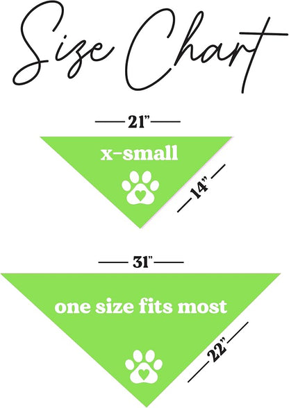 Do Not Pet Dog Bandana (Lime Green, XS 157)