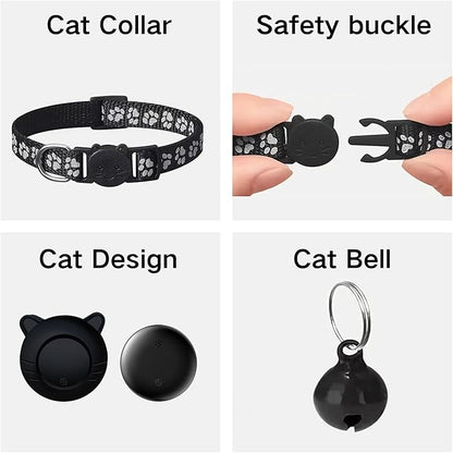 GPS Cat Collar Tracker – Bluetooth Pet Locator for Cats | Works with Android & Google Find My Device | Ideal for Pet Parents!