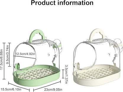 Easy to Carry Bird Cage with Watering Bottle High Ventilated Carriers Travel Cage for Outdoor Portable Hamster Carriers Travel Birdcage
