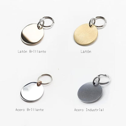 Cats Dogs ID Tags Personalized Engraving Birth Flowers Pattern for Custom Pets Collar Accessories Matt Stainless Steel Small Round Name Plate