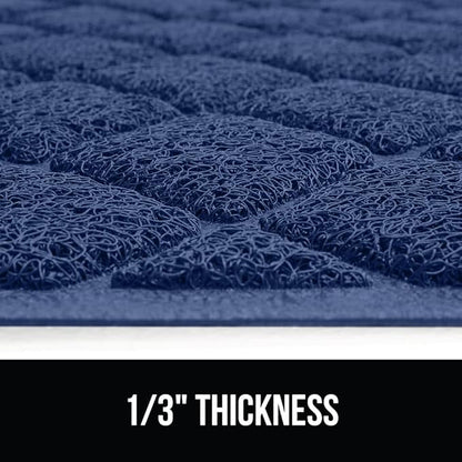 GORILLA GRIP Cat Litter Box Mat, Water Resistant, US Designed Kitty Litter Trapping Mats, Easy to Clean, Scatter Control, Less Mess and Clean Floors, Kitten Supplies for Indoor Cats, 24x17 Navy Blue