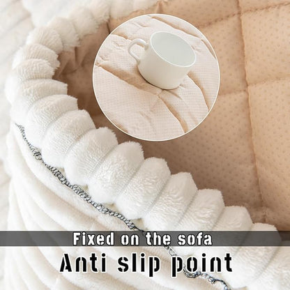 Sofa Cover Fuzzy Couch Cover for Pet, Couch Covers for Dogs Washable Non-Slip Sofa Slipcover Cushion Protector Pets Friendly Mat Bed