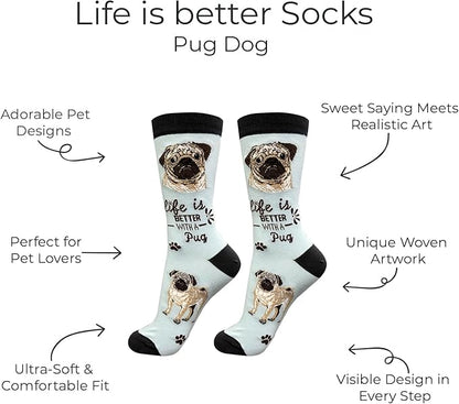 E&S Pets Pet Lover Socks - Dog & Cat Socks - Unisex Novelty Gifts