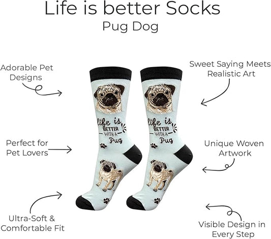 E&S Pets Pet Lover Socks - Dog & Cat Socks - Unisex Novelty Gifts