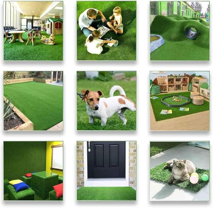ALTRUISTIC Artificial Grass 7FTX85FT(595 Square Feet), Realistic Fake Grass Deluxe Turf Synthetic Thick Lawn Pet Turf, 1 3/8” Height, Outdoor Decor, Customized