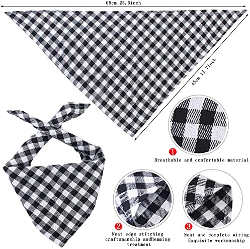 Yewong Pet Cowboy Costume Accessories Dog Cat Pet Size Cowboy Hat and Bandana Scarf West Cowboy Accessories for Puppy Kitten Party Festival and Daily Wearing Set of (Black hat+Black bib) - Image 4