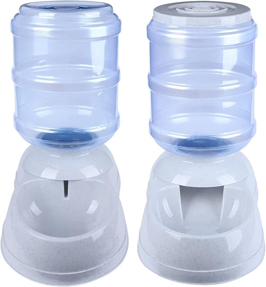 Automatic Pet Feeder and Water Dispenser Gravity Feeder and Waterer Set, 3 Gallon/11L Water Large Capacity,12 Pound Food Capacity