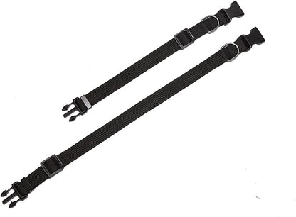 Adjustable Nylon Dog Collar, pet Collar 1 Inch 3/4 Inch 5/8 Inch Wide, for Large Medium Small Dog ((L(1" x 16-23"), Black)