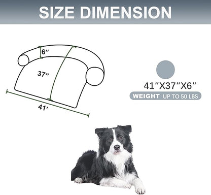 Tinaco Calming Dogs/Cats Bed Mats, Dog Pad Washable Removable Couch Cover, Plush Long Fur Mat for Pets, Waterproof Lining, Perfect for Small, Medium and Large Dogs and Cats (Gradient Gray, 41"x37")