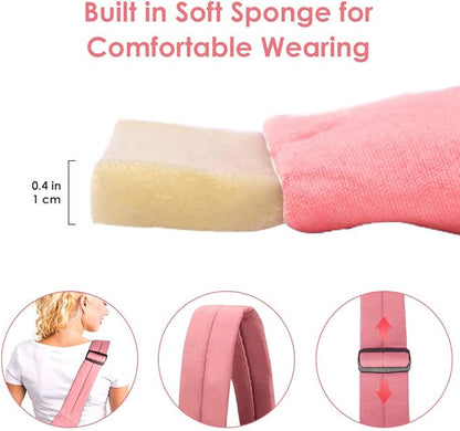 SlowTon Dog Carrier Sling - Thick Padded Shoulder Strap Adjustable Dog Carriers for Small Dogs, Puppy Carrier Purse for Pet Cat with Front Zipper Pocket Safety Belt Machine Washable (Pink M)