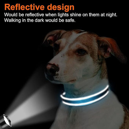 Joytale Reflective Dog Collar,Soft Neoprene Padded Breathable Nylon Pet Collar Adjustable for Puppy and Small Dogs, Sky Blue,XS