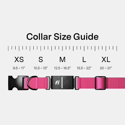 New Fi Series 3+ Smart Dog Tracker Collar [6 Month Membership Included] GPS Tracker for Dogs with Health & Behavior Monitoring, Escape Alerts, Waterproof, LED, Apple Watch Compatible (Pink, Large)