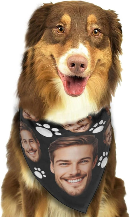 Custom Dog Bandana for Cat Dog Pet Add Your Design Personalized Neckwear Bandanas with Your Text Logo Image Customized Pet Scarf Funny Gifts Style 05